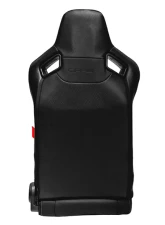 Cipher Auto Black Leather Carbon Fiber w/ Gray Stitches Racing Seats - Pair                                     - CPA2009PCFBK-G - Image 3