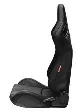Cipher Auto Black Leather Carbon Fiber Racing Seats - Pair                                     - CPA2009PCFBK - Image 3