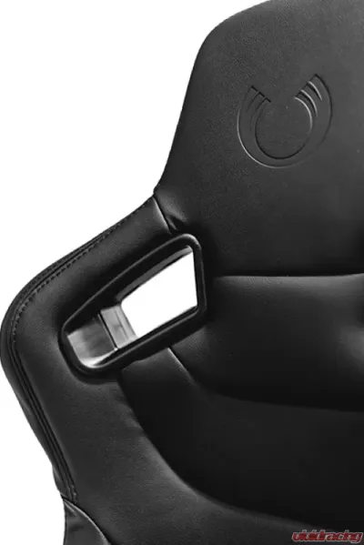 Cipher Auto Black Leather Carbon Fiber Racing Seats - Pair - CPA2009PCFBK
