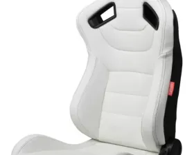 Cipher Auto Racing Seats Leatherette Carbon Fiber Eggshell White