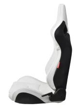 Cipher Auto Racing Seats Leatherette Carbon Fiber Eggshell White                                     - CPA2009PCFWH-BK - Image 3