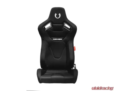 Cipher Auto Black Cloth Carbon Fiber with Black Stitching Pair Racing Seats - CPA2009RS-FBK