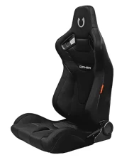 Cipher Auto Black Cloth Carbon Fiber with Black Stitching Pair Racing Seats                                     - CPA2009RS-FBK - Image 2