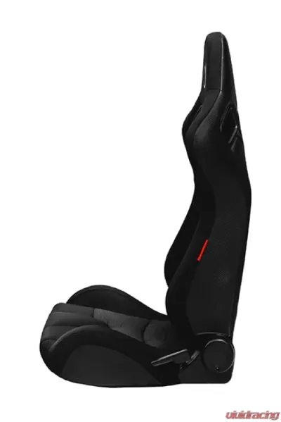 Cipher Auto Black Cloth Carbon Fiber with Black Stitching Pair Racing Seats - CPA2009RS-FBK