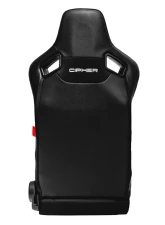 Cipher Auto Black Cloth Carbon Fiber with Black Stitching Pair Racing Seats                                     - CPA2009RS-FBK - Image 4