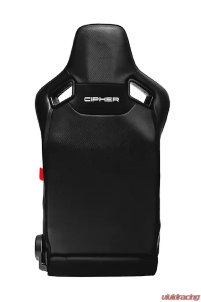Cipher Auto Black Cloth Carbon Fiber with Black Stitching Pair Racing Seats - CPA2009RS-FBK