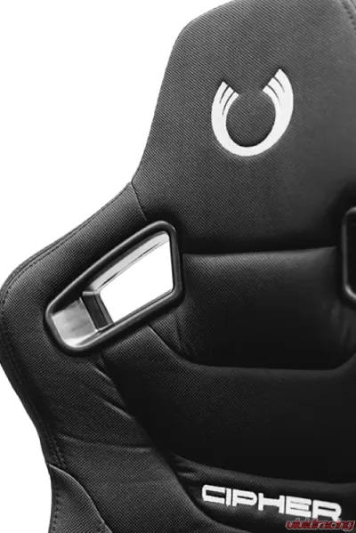 Cipher Auto Black Cloth Carbon Fiber with Black Stitching Pair Racing Seats - CPA2009RS-FBK