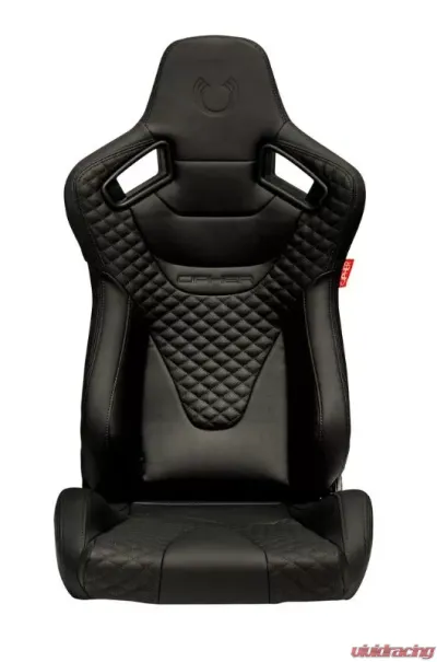Cipher Auto AR-9 Revo Racing Seats Black Leatherette Carbon Fiber with Black Diamond Stitching - CPA2009RS-PCFBK-BKDS