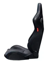Cipher Auto AR-9 Revo Racing Seats Black Leatherette Carbon Fiber with Blue Diamond Stitching                                     - CPA2009RS-PCFBK-BUDS - Image 3