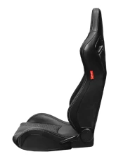 Cipher Auto Black Leather Carbon Fiber w/ Gray Stitches AR-9 Revo Racing Seats - Pair                                     - CPA2009RS-PCFBK-GDS - Image 2
