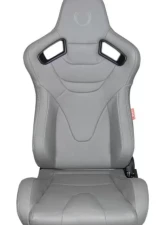 Cipher Auto AR-9 Revo Racing Seats Gray Leatherette with Carbon Fiber Leatherette Backing                                     - CPA2009RS-PCFGY - Image 2