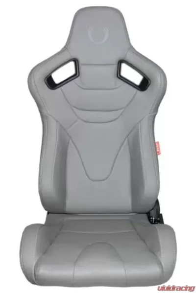 Cipher Auto AR-9 Revo Racing Seats Gray Leatherette with Carbon Fiber Leatherette Backing - CPA2009RS-PCFGY