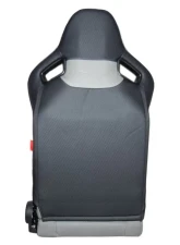 Cipher Auto AR-9 Revo Racing Seats Gray Leatherette with Carbon Fiber Leatherette Backing                                     - CPA2009RS-PCFGY - Image 4