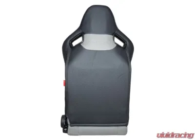 Cipher Auto AR-9 Revo Racing Seats Gray Leatherette with Carbon Fiber Leatherette Backing - CPA2009RS-PCFGY