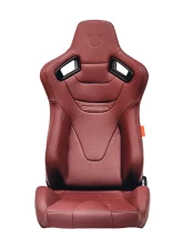 Cipher Auto Maroon Leather Carbon Fiber Racing Seats - Pair                                     - CPA2009RS-PCFMR - Image 6