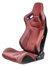 Cipher Auto Maroon Leather Carbon Fiber Racing Seats - Pair                                     - CPA2009RS-PCFMR - Image 2