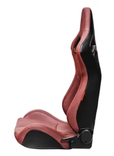 Cipher Auto Maroon Leather Carbon Fiber Racing Seats - Pair                                     - CPA2009RS-PCFMR - Image 3