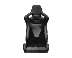 Cipher Auto Black Suede|Leather Carbon Fiber PU AR-9 Revo Racing Seats - Pair