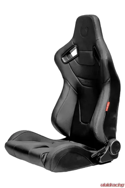 Cipher Auto Black Suede|Leather Carbon Fiber PU AR-9 Revo Racing Seats - Pair - CPA2009RS-PSDBK