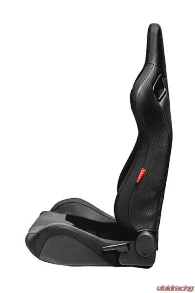 Cipher Auto Black Suede|Leather Carbon Fiber PU AR-9 Revo Racing Seats - Pair - CPA2009RS-PSDBK