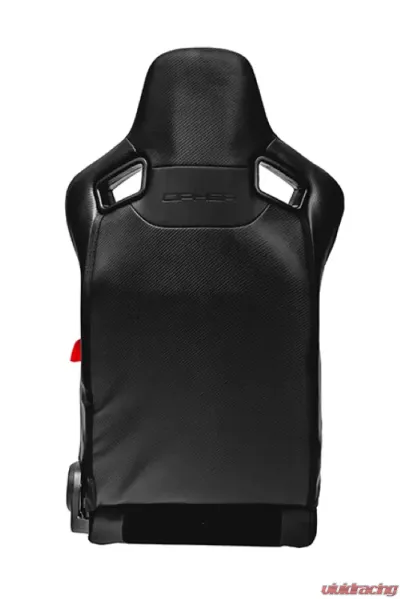 Cipher Auto Black Suede|Leather Carbon Fiber PU AR-9 Revo Racing Seats - Pair - CPA2009RS-PSDBK