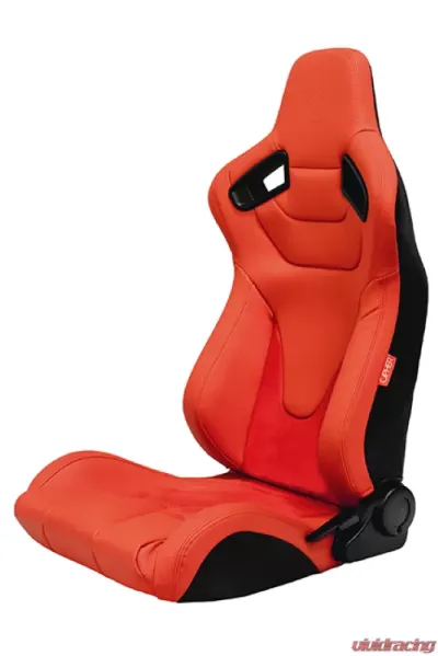 Cipher Auto Red Suede|Fabric Carbon Fiber PU AR-9 Revo Racing Seats - Pair - CPA2009RS-PSDRD