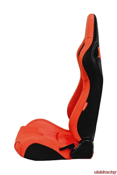 Cipher Auto Red Suede|Fabric Carbon Fiber PU AR-9 Revo Racing Seats - Pair - CPA2009RS-PSDRD