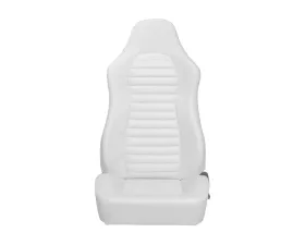Cipher Auto White Leather Universal Suspension|Jeep Seats - Pair