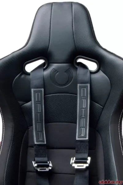 Cipher Auto Racing Black 4 Point Camlock Racing Harness Set - CPA4001BKV2