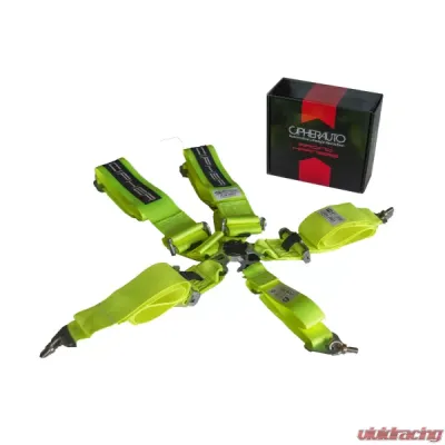 Cipher Auto Neon Yellow 5 Point Camlock Racing Harness - Single - CPA4005NY