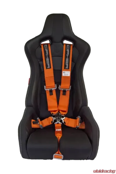 Cipher Auto Orange 5 Point Camlock Racing Harness - Single - CPA4005OR