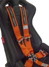 Cipher Auto Orange 5 Point Camlock Racing Harness - Single                                     - CPA4005OR - Image 3