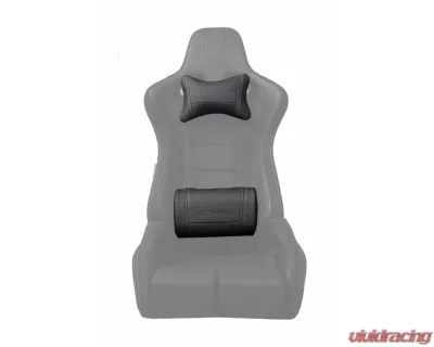 Cipher Auto Neck And Lumbar Support Pillow Set w/ Gray Stitching - CPA6009PW-GY