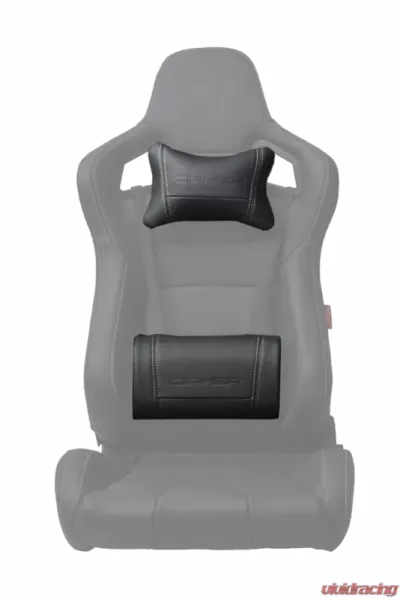 Cipher Auto Neck And Lumbar Support Pillow Set w/ Gray Stitching - CPA6009PW-GY