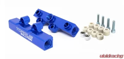 Torque Solution V2 Billet Aluminum Top Feed Fuel Rails Blue Subaru WRX | STI | Legacy GT | Forester XT 2020-2021 - TS-SU-400BU.2