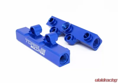 Torque Solution V2 Billet Aluminum Top Feed Fuel Rails Blue Subaru WRX | STI | Legacy GT | Forester XT 2020-2021 - TS-SU-400BU.2