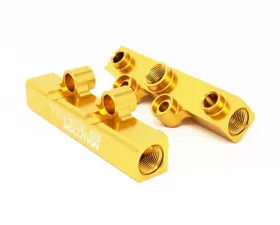 Torque Solution V2 Billet Aluminum Top Feed Fuel Rails Gold Subaru WRX | STI | Legacy GT | Forester XT 2020-2021