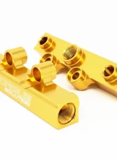 Torque Solution V2 Billet Aluminum Top Feed Fuel Rails Gold Subaru WRX | STI | Legacy GT | Forester XT 2020-2021                                     - TS-SU-400G.2 - Image 4