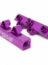 Torque Solution V2 Billet Aluminum Top Feed Fuel Rails Purple Subaru WRX | STI | Legacy GT | Forester XT 2020-2021                                     - TS-SU-400PR.2 - Image 4