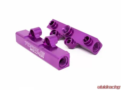 Torque Solution V2 Billet Aluminum Top Feed Fuel Rails Purple Subaru WRX | STI | Legacy GT | Forester XT 2020-2021 - TS-SU-400PR.2