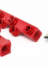 Torque Solution V2 Billet Aluminum Top Feed Fuel Rails Red Subaru WRX | STI | Legacy GT | Forester XT 2020-2021                                     - TS-SU-400R.2 - Image 2