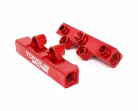 Torque Solution V2 Billet Aluminum Top Feed Fuel Rails Red Subaru WRX | STI | Legacy GT | Forester XT 2020-2021