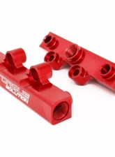 Torque Solution V2 Billet Aluminum Top Feed Fuel Rails Red Subaru WRX | STI | Legacy GT | Forester XT 2020-2021                                     - TS-SU-400R.2 - Image 4