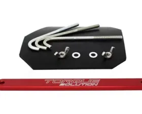 Torque Solution Small Battery Tie Down Red Subaru WRX|STI 2002-2007