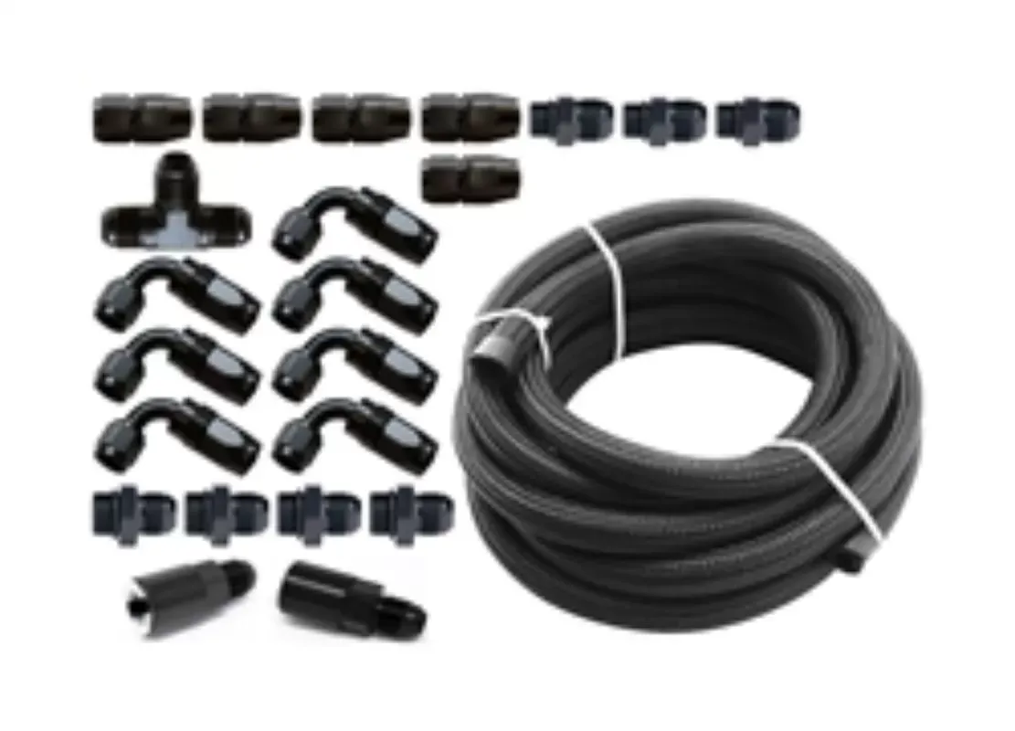 Torque Solution Braided Fuel Line Kit for -6 Aeromotive FPR Subaru WRX | STI | Legacy GT | Forester XT 2020-2021 - TS-SU-6FLK-AM