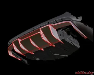 RennTech Rear Diffuser in Carbon Fiber Mercedes-Benz E63 AMG V8 5.5L Biturbo Wagon 12-13 - 88.212.20.80.W