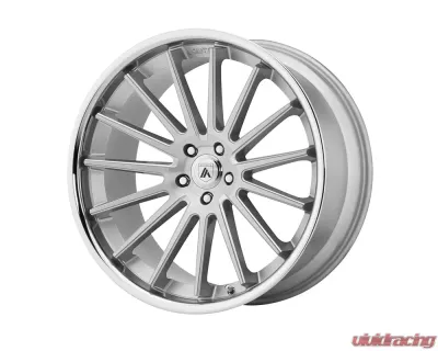 Asanti Black ABL-24 Beta Wheel 20x10.5 5x5x120 +38mm Brushed Silver Chrome Lip - ABL24-20055238SL