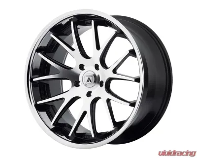 Asanti Black ABL-3 Machined Face with SS Lip 20x8.5 5x120.00 35mm - ABL3-20855235MS