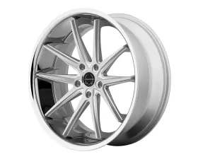 Asanti Black ABL-5 Silver Machined with SS Lip 20x10 5x114.30 45mm
