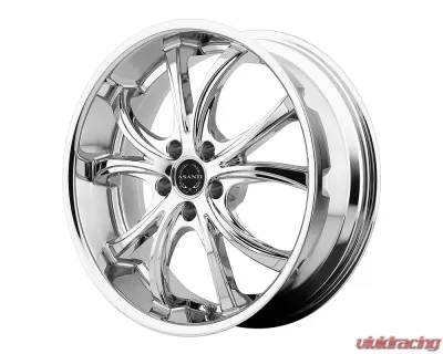 Asanti Black ABL-8 Chrome Plated 22x10 5x115.00 20mm - ABL8-22101520CH